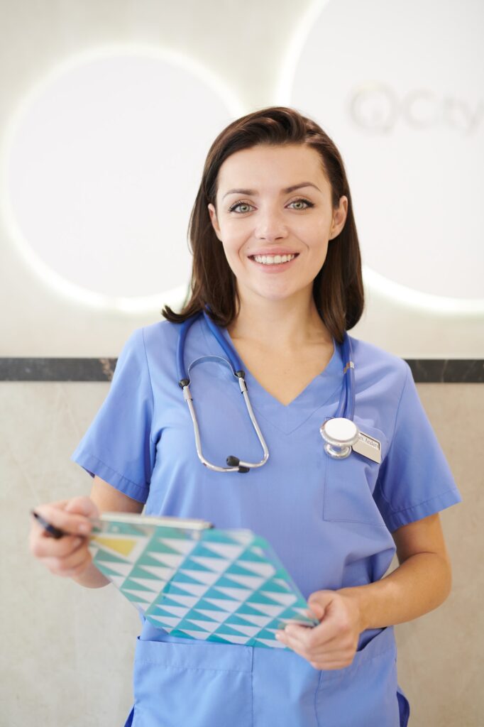 Female Doctor Posing in Clinic